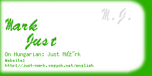 mark just business card